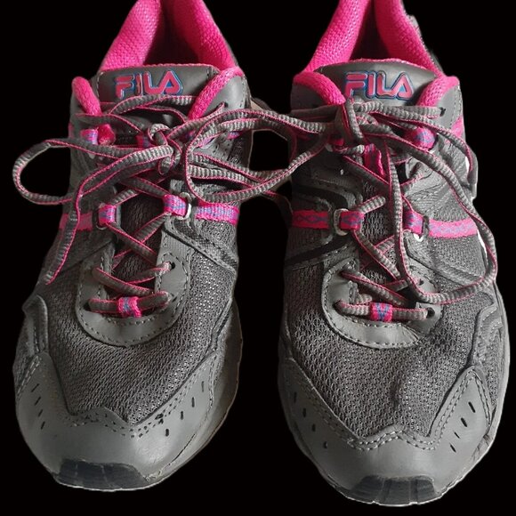 FILA SNEAKERS PINK/GRAY LACE UP ATHLETIC RUNNING SHOES RN 91175~WOMENS SIZE 10 - Picture 1 of 7